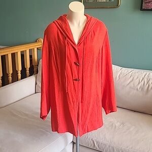 Vintage Morningside Orange/Red Hooded Toggle Jacket